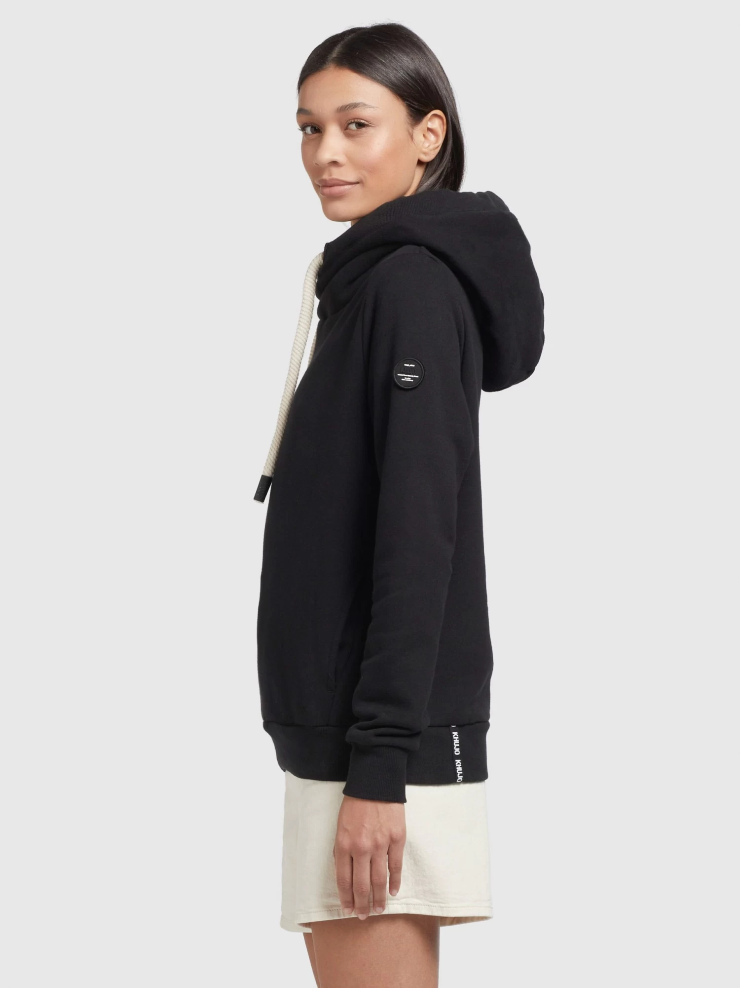 Khujo Hoodies Sweatshirt Karima Dames Zwart 5 Khujo Hoodies Sweatshirt Karima Dames Zwart - Afbeelding 5