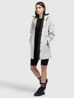 Khujo Tussenjassen Tussenjas Izaf Dames Lichtgrijs -Mode kledingwinkel c0fd7564b473f38b7c8798d3f3eaba35