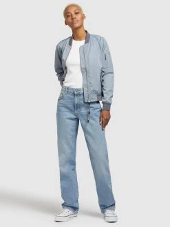 Khujo Tussenjassen Tussenjas STENCE Dames Smoky Blue -Mode kledingwinkel c61cc4e0a26f91d207741df4b8261985