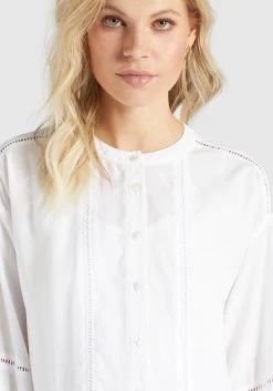 Khujo Blousejurken Blousejurk Crepes Dames Wit -Mode kledingwinkel c6f6782bb458d8ecf0814adc149337d3