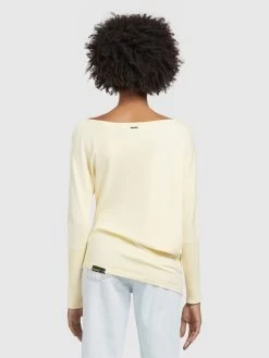 Khujo Fijngebreide Truien Trui Shea Dames Lichtgeel -Mode kledingwinkel c75cbe0ab6ec533fb60a0fec072dd4b1