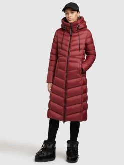Khujo Winterjassen Winterjas Ingram Shine Dames Donkerrood -Mode kledingwinkel c9185d6c8007834275d5d6973b9a3b23
