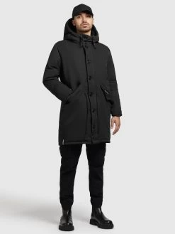 Khujo Parkas Winterparka Terra Heren Zwart -Mode kledingwinkel cc48df115e04e364a467362f5641887a