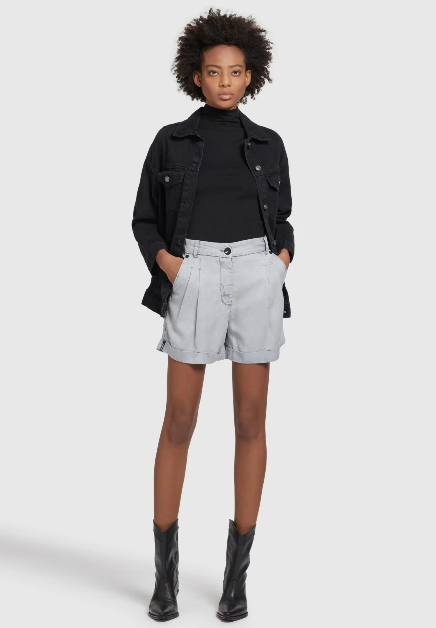 Khujo Elida - Shorts - Grey 2 Khujo Elida - Shorts - Grey - Afbeelding 2