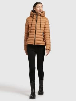 Khujo Winterjassen Winterjas Lovina Dames Oranje -Mode kledingwinkel cd60262fe36f48fa750cd396f9584a54
