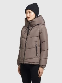 Khujo Winterjassen Winterjas Esila Dames Mokka -Mode kledingwinkel ced87ac596058b6dfe32d7d986a59c46