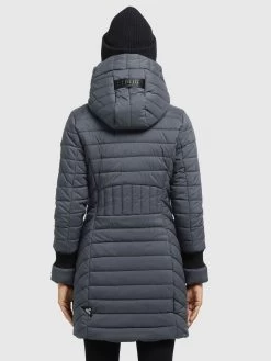 Khujo Wintermantels Wintermantel Nita Dames Antraciet -Mode kledingwinkel d139c88f4039d72898ae7035073a76a6