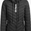 Khujo Winterjassen Winterjas Patt Dames Zwart