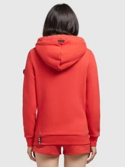 Khujo Hoodies Sweatshirt Rhabea Dames Oranjerood -Mode kledingwinkel d3012883615bc97cdcb00eccc8cb2cd8