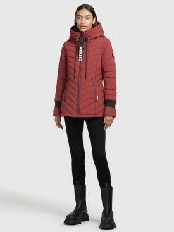 Khujo Winterjassen Winterjas Patt Dames Roestrood -Mode kledingwinkel d3b2130837be0932afb1c3dd9b8108a2