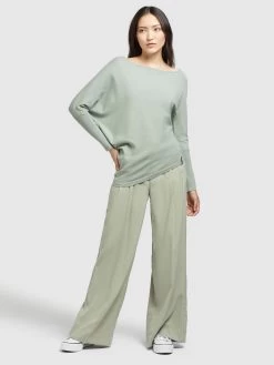 Khujo Fijngebreide Truien Trui Shea Dames Mintgroen -Mode kledingwinkel d70515f4980a69156abf8d14a01bd57c