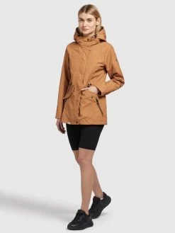 Khujo Parkas Tussenparka FELINA Dames Camel -Mode kledingwinkel d94270bf37a833315ef37c17d8e850b8