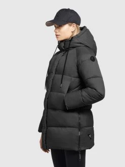 Khujo Winterjassen Winterjas Franee Dames Zwart -Mode kledingwinkel d947a5a812a8c4b650f6a75ae40dffa5