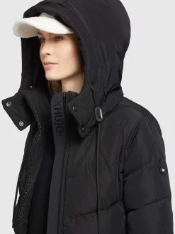 Khujo Wintermantels Wintermantel Huba Dames Zwart -Mode kledingwinkel da695981259070d5ed89658eaa1dd5bf