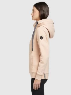 Khujo Hoodies Sweatshirt Rhabea Dames Abrikoos -Mode kledingwinkel da96e7e0005fd9330a777fbc7ab56b2f