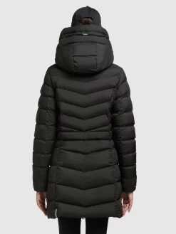 Khujo Korte Mantels Wintermantel Tuhani Dames Zwart -Mode kledingwinkel dabea118bb4f886fe0fc53d96bec69f8