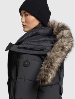 Khujo Wintermantels Wintermantel LOLL Dames Antraciet -Mode kledingwinkel dbafb3daa4ef3746d0df594ee5610b65