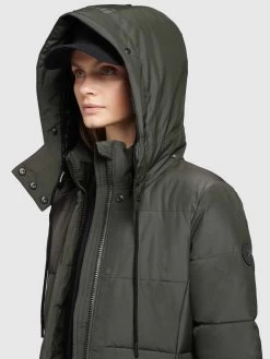 Khujo Wintermantels Wintermantel Cliv Dames Donkergroen -Mode kledingwinkel dd2014542d8fb144b58b685073fbe028