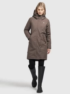 Khujo Parkas Tussenparka LARIA Dames Bruin -Mode kledingwinkel dd208e75d458c003f9cbd1df070c72cf