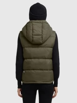 Khujo Bodywarmers Bodywarmer Eden Dames Kaki -Mode kledingwinkel de8c624cdde92d4daa266322a8be207d