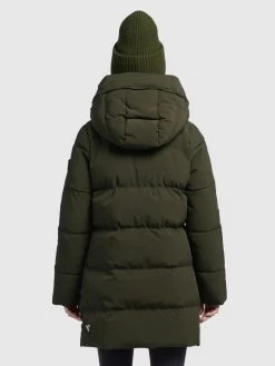 Khujo Korte Mantels Wintermantel Wente Dames Kaki -Mode kledingwinkel debf607d7efff65ff72f740c28a1efdd