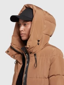 Khujo Wintermantels Wintermantel Soulani Dames Oker -Mode kledingwinkel df19c1ca01afc0693a075f61501c3a19