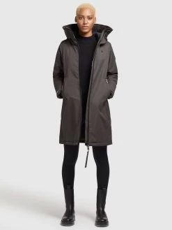 Khujo Tussenmantels Tussenmantel LISAD Dames Donkergrijs -Mode kledingwinkel e04aadab7e40341130996e569eb05252