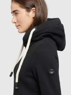 Khujo Hoodies Sweatshirt Rhabea Dames Zwart -Mode kledingwinkel e0ecefb831f90044aa9db37b7432c425