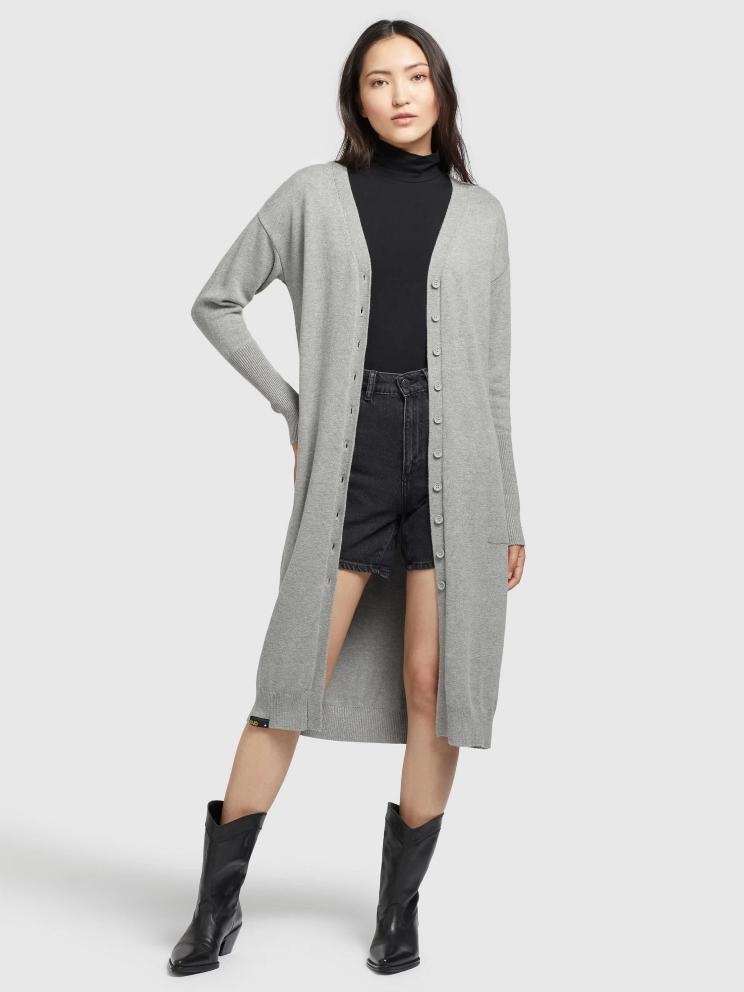 Khujo Vesten Gebreid Vest Elina Dames Grijs 6 Khujo Vesten Gebreid Vest Elina Dames Grijs - Afbeelding 6