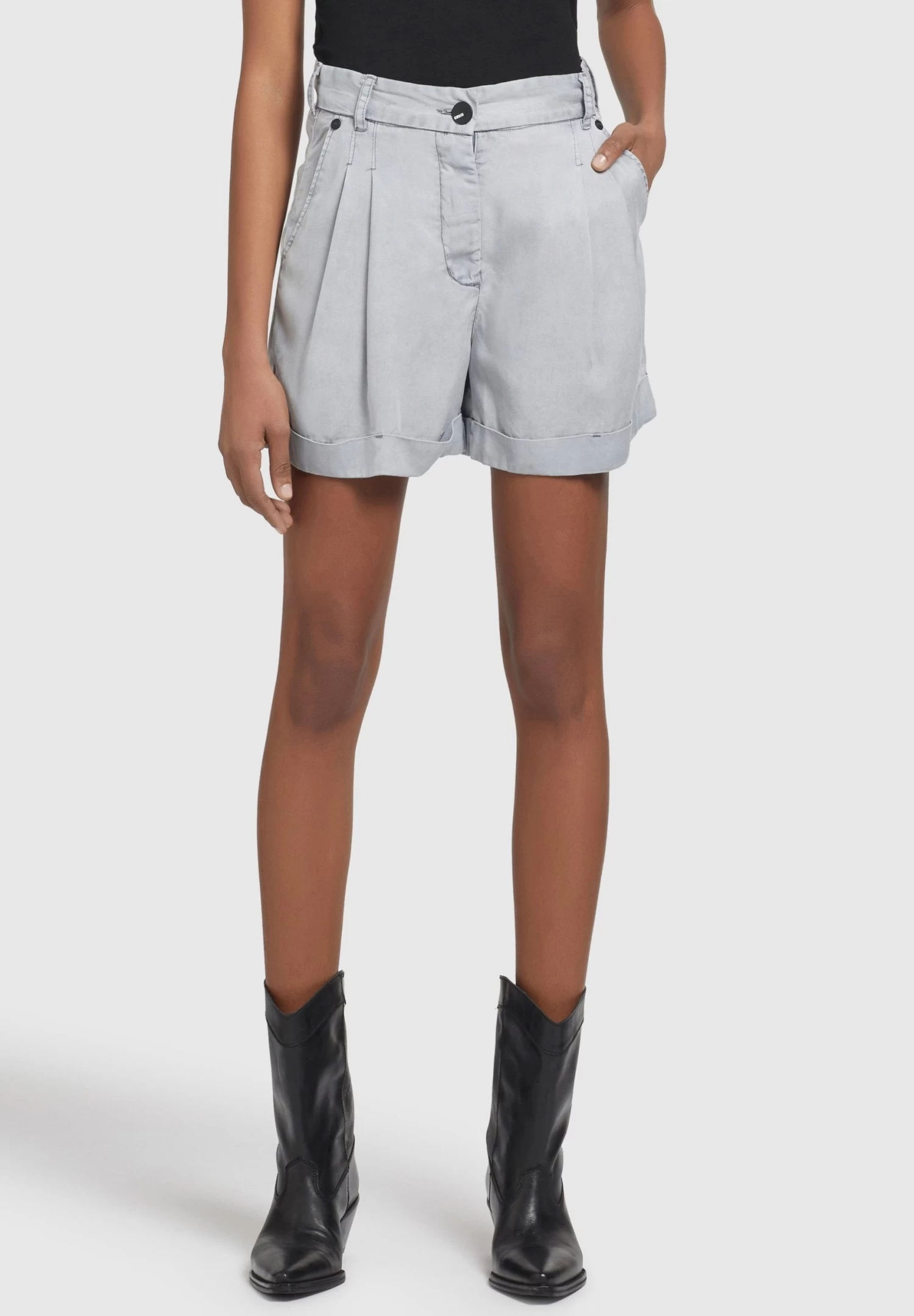 Khujo Elida - Shorts - Grey 1 Khujo Elida - Shorts - Grey