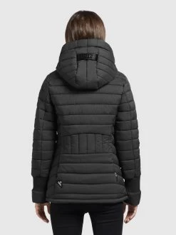 Khujo Winterjassen Winterjas Patt Dames Zwart -Mode kledingwinkel e21bdb111425b79ed91d4127ebebd397