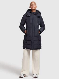 Khujo Korte Mantels Wintermantel Cups Dames Marine -Mode kledingwinkel e23c1cf38eb1c19e222c147134ebf58d