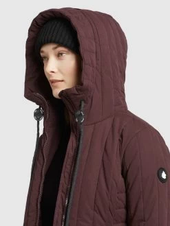 Khujo Winterjassen Winterjas Dames Wijnrood -Mode kledingwinkel e3b14ea9778c53548dbab21dcbbee5bb