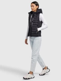 Khujo Bodywarmers Bodywarmer Fabia Matt Dames Zwart -Mode kledingwinkel e4cf9162bb40ae365fc71ca85a0ce286
