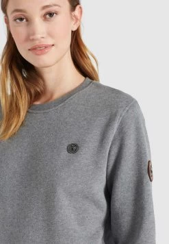 Khujo Sweatshirts Sweatshirt Lisel Dames Grijs -Mode kledingwinkel e7bdeb86498a5cc60b7f4902a98accc0
