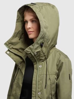 Khujo Parkas Tussenparka Aira Dames Olijfgroen -Mode kledingwinkel e9a5a662014722669acb6ce00299b97b