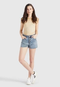 Khujo Denim Shorts Loosefit Jeans Anouk Dames Blauw -Mode kledingwinkel ebca8455a52b035969df915cde0c1da0