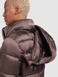 Khujo Winterjassen Winterjas Evona Dames Taupe -Mode kledingwinkel f142a9b65f803446f983581fe425e879