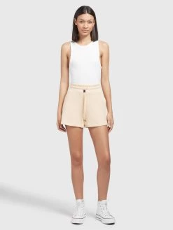 Khujo Shorts Regular Broek Dames Lichtgeel -Mode kledingwinkel f16d6d37ca6bb6d1c81bd4d8c0e68ed9