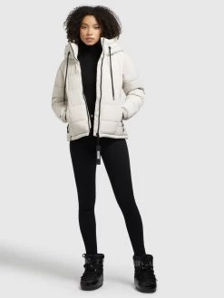 Khujo Winterjassen Winterjas Joilee Dames Offwhite -Mode kledingwinkel f3a2c3342bc962272306fa8b19d4a630