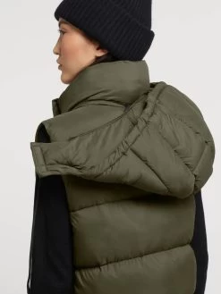 Khujo Bodywarmers Bodywarmer Eden Dames Kaki -Mode kledingwinkel f70a1abd74cd305c00e380cccf495a9c