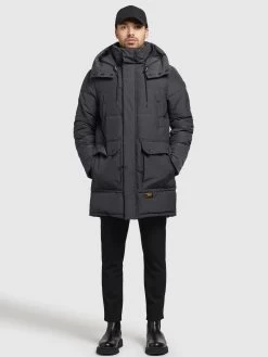 Khujo Winterjassen Winterjas Vivas Heren Donkergrijs -Mode kledingwinkel f74d807cefd61e147f4eff362a617399