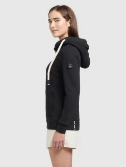 Khujo Hoodies Sweatshirt Rhabea Dames Zwart -Mode kledingwinkel f7849bd3a1b50ea728e0f98197432204