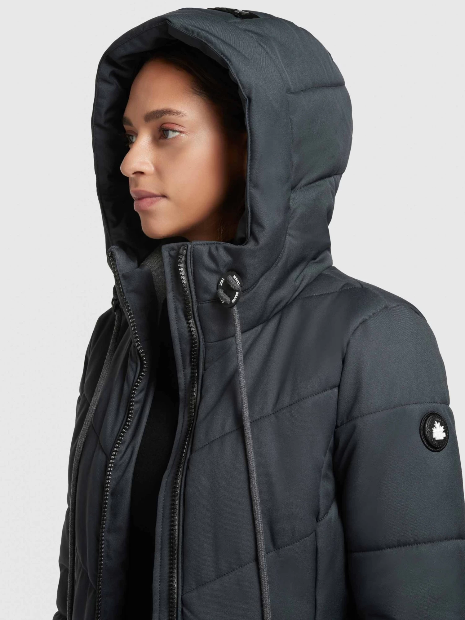 Khujo Wintermantels Wintermantel Aribay Dames Nachtblauw 7 Khujo Wintermantels Wintermantel Aribay Dames Nachtblauw - Afbeelding 7