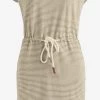 Khujo Jerseyjurken Jurk ANNEMARIE Dames Beige / Wit