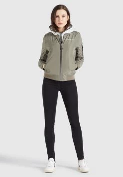 Khujo Winterjassen Winterjas LARIFA Dames Kaki -Mode kledingwinkel fbb97572ce724ab586835ec3af27ad43