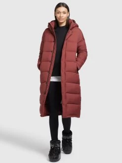 Khujo Wintermantels Wintermantel Corinna Dames Roestrood -Mode kledingwinkel fc3df2cc582e52896eb071800544e3d1