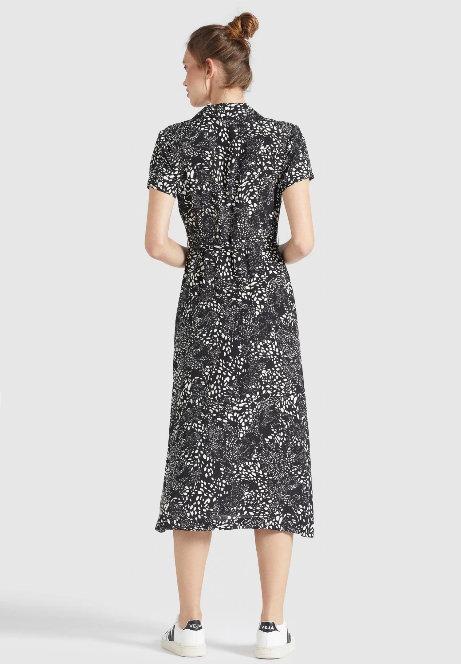 Khujo Goya - Blousejurk - Schwarz Weiß Gemustert 3 Khujo Goya - Blousejurk - Schwarz Weiß Gemustert - Afbeelding 3